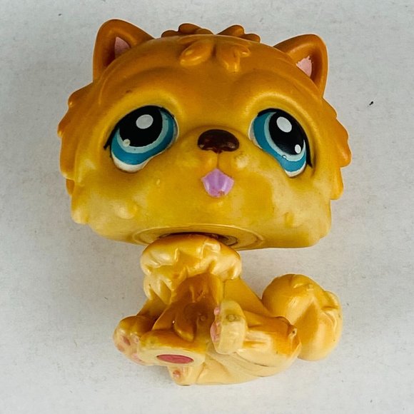 Littlest Pet Shop LPS Orange Brown Chow Chow Puppy Dog Pretend Play Toy 2005 - Picture 8 of 9